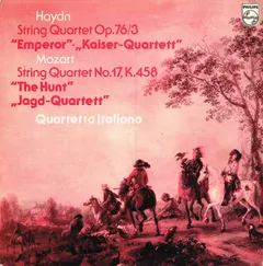 Haydn*, Mozart*, Quartetto Italiano – String Quartet Op. 76/3 "Emperor" / String Quartet No. 17, K. 458 "The Hunt" (Vinyl, LP)