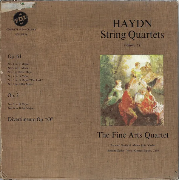 Haydn*, The Fine Arts Quartet – String Quartets Volume IX
