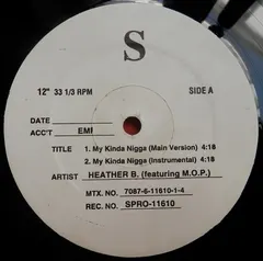 Heather B. – My Kinda Nigga (Vinyl, 12")