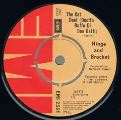 Hinge And Bracket – The Cat Duet (Vinyl, 7")