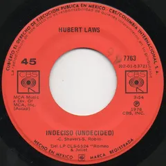 Hubert Laws – Indeciso (Undecided) (Vinyl, 7")