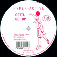 Hyper-Active* – Gotta Get Up / Comin' Down Ruff (Vinyl, 12")