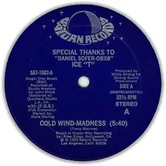 Ice "T"* Saturn Records – Cold Wind-Madness / The Coldest Rap (Vinyl, 12")