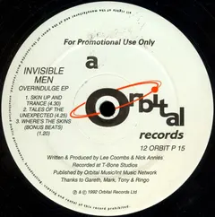 Invisible Men – Overindulge EP (Vinyl, 12")