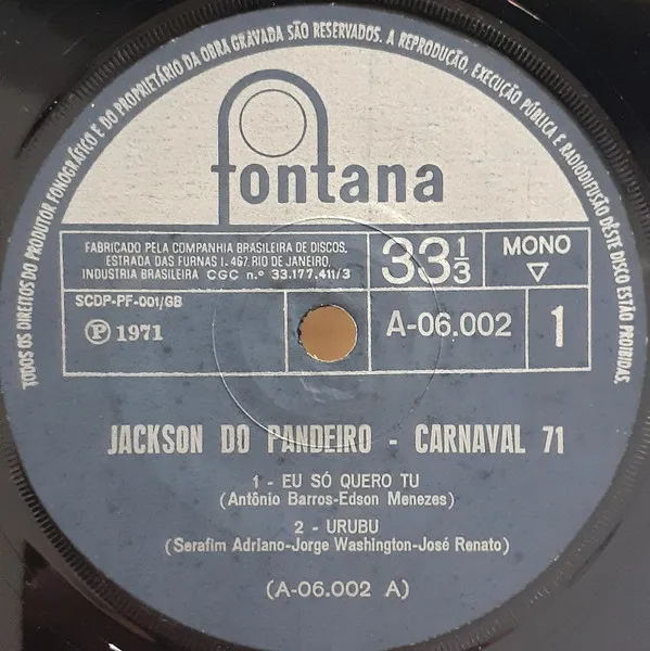 Jackson Do Pandeiro – Carnaval 71