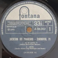 Jackson Do Pandeiro – Carnaval 71 (Vinyl, 7")