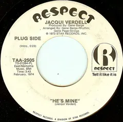 Jacqui Verdell* – He's Mine (Vinyl, 7")