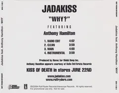 Jadakiss Featuring Anthony Hamilton – Why? (CD, Single)