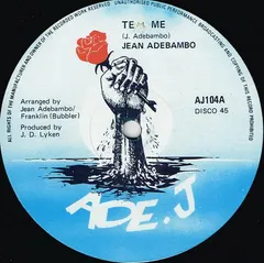 Jean Adebambo – Tell Me (Vinyl, 12")