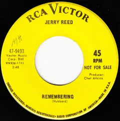 Jerry Reed – Remembering / Fine On My Mind (Vinyl, 7")
