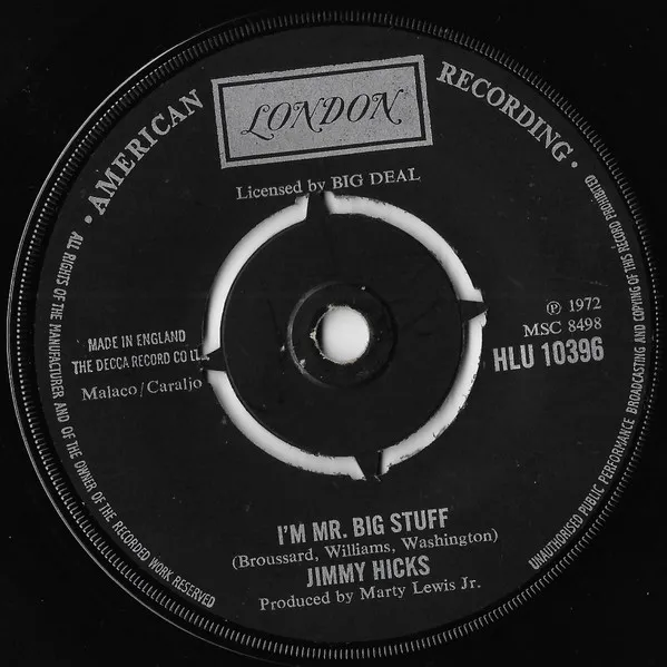 Jimmy Hicks – I'm Mr. Big Stuff