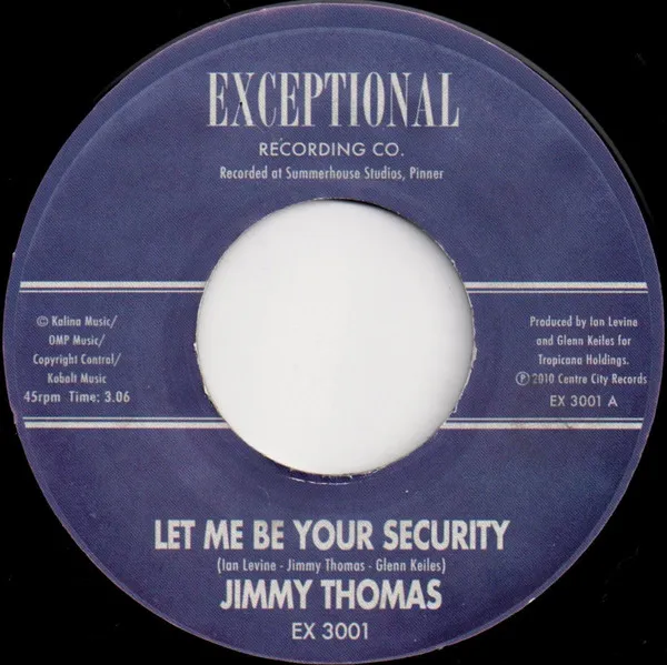 Jimmy Thomas – Let Me Be Your Security / First Class Ticket
