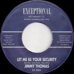 Jimmy Thomas – Let Me Be Your Security / First Class Ticket (Vinyl, 7")