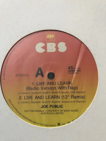 Joe Public – Live And Learn