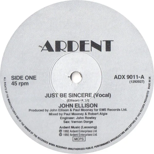 John Ellison – Just Be Sincere