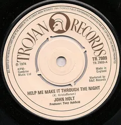 John Holt Trojan Records – Help Me Make It Through The Night (Vinyl, 7")