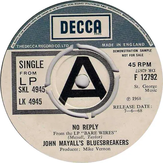 John Mayall's Bluesbreakers* – No Reply