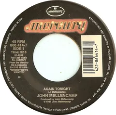 John Mellencamp* – Again Tonight (Vinyl, 7")