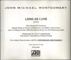 John Michael Montgomery – Long As I Live (CD, Single)
