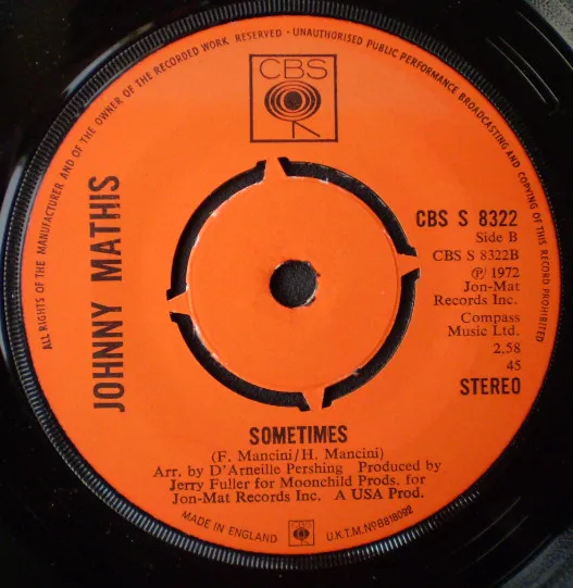 Johnny Mathis – Make It Easy On Yourself