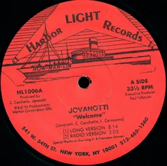 Jovanotti – Welcome / Yo (Vinyl, 12")