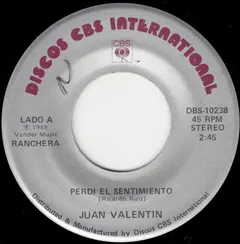 Juan Valentin – Perdi El Sentimiento (Vinyl, 7")