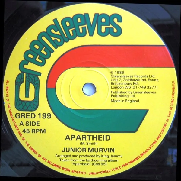 Junior Murvin – Apartheid