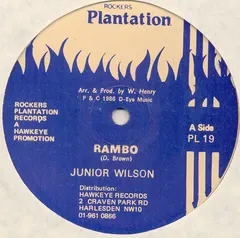 Junior Wilson – Rambo / Cassandra (Vinyl, 12")