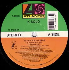 K-Solo – I Can't Hold It Back (Vinyl, 12")
