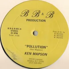 Ken Mapson B B & B – Pollution (Vinyl, 12")