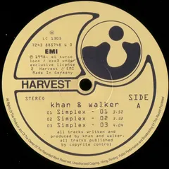 Khan & Walker – Simplex (Vinyl, 12")