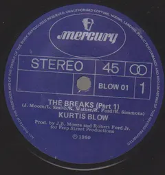 Kurtis Blow Mercury Mercury – The Breaks (Vinyl, 7")