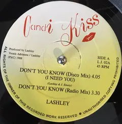 Lashley – Don't You Know (Disco Mix) (Vinyl, 12")