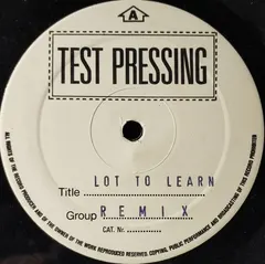 Lee Marrow – Lot To Learn (Remix) (Vinyl, 12")