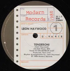 Leon Haywood – Tenderoni (Vinyl, 12")