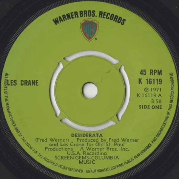 Les Crane – Desiderata