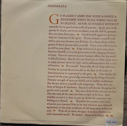 Les Crane – Desiderata