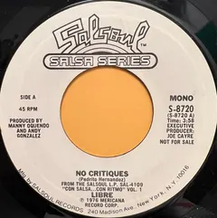 Libre – No Critiques (Vinyl, 7")