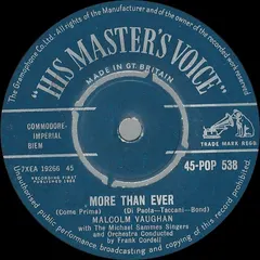 Malcolm Vaughan – More Than Ever (Vinyl, 7")