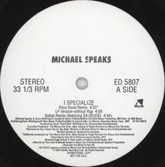 Michael Speaks – I Specialize (Vinyl, 12")