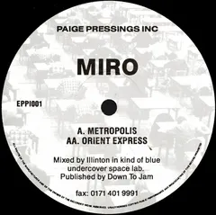 Miro (2) – Metropolis / Orient Express (Vinyl, 12")