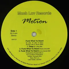 Motion (20) – Funk What Ya Heard / Git Up And Git Down (Vinyl, 12")