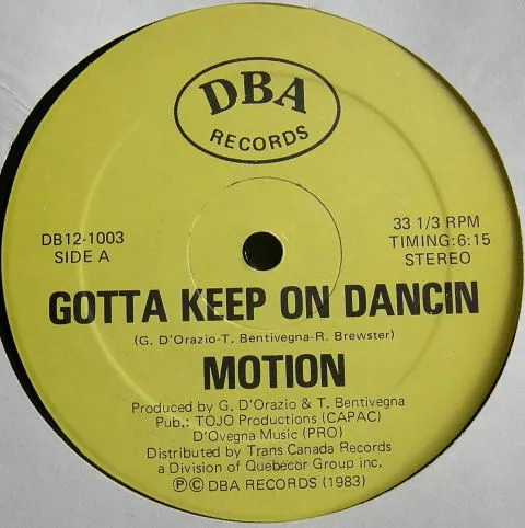 Motion (3) – Gotta Keep On Dancin