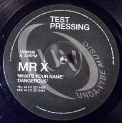 Mr. X (4) – What's Your Name / Dangerous / Find Away (Vinyl, 12")