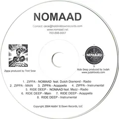 Nomaad – Zippa / Ride Deep (CDr, Single)