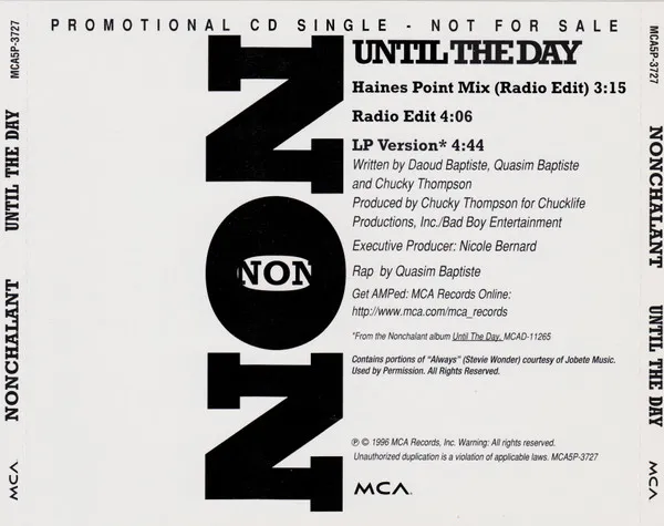 Nonchalant – Until The Day
