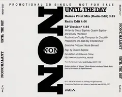 Nonchalant – Until The Day (CD, Single)