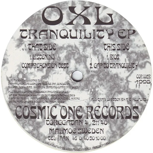 OXL – Tranquility EP
