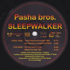 Pasha Bros. – Sleepwalker (Vinyl, 12")