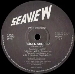 Patrick Rose – Roses Are Red (Vinyl, 12")